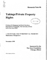 Takings/Private Property Rights