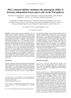 BKCa channel inhibitor modulates the tumorigenic ability of hormone-independent breast cancer cells via the Wnt pathway
