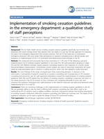 Implementation of smoking cessation guidelines in the emergency department: a qualitative study of staff perceptions