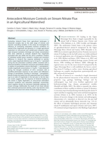 Antecedent Moisture Controls on Stream Nitrate Flux in an Agricultural Watershed