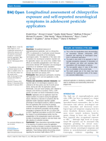 Longitudinal assessment of chlorpyrifos exposure and self-reported neurological symptoms in adolescent pesticide applicators
