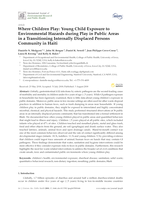 Where children play: Young child exposure to environmental hazards during play in public areas in a transitioning internally displaced persons community in Haiti