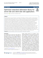 Optimized watershed delineation library for server-side and client-side web applications