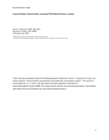 General Dentist Characteristics Associated With Rural Practice Location