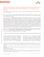 Safety and Efficacy of Novel Oral Anticoagulants Versus Warfarin in Medicare Beneficiaries With Atrial Fibrillation and Valvular Heart Disease