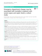 Emergency department charges may be associated with mortality in patients with severe sepsis and septic shock: a cohort study