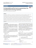 Computable performance guarantees for compressed sensing matrices