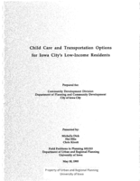 Child Care and Transportation Options for Iowa City's Low-Income Residents