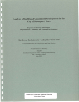 Analysis of Infill and Greenfield Development in the City of Davenport, Iowa