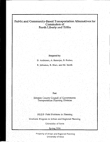 Public and Community-Based Transportation Alternatives for Commuters of North Liberty and Tiffin