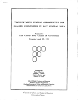 Transportation Funding Opportunities for Smaller Communities in East Central Iowa