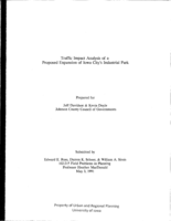 Traffic Impact Analysis of a Proposed Expansion of Iowa City's Industrial Park