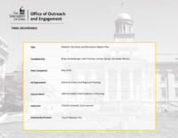 Webster City Parks and Recreation Master Plan