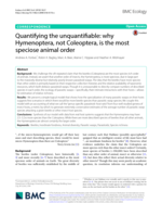 Quantifying the unquantifiable: why Hymenoptera, not Coleoptera, is the most speciose animal order