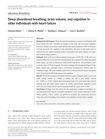 Sleep-disordered breathing, brain volume, and cognition in older individuals with heart failure