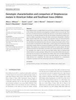 Genotypic characterization and comparison of Streptococcus mutans in American Indian and Southeast Iowa children