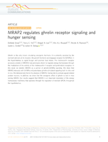 MRAP2 regulates ghrelin receptor signaling and hunger sensing