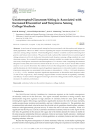 Uninterrupted Classroom Sitting is Associated with Increased Discomfort and Sleepiness Among College Students