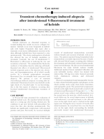 Transient chemotherapy-induced alopecia after intralesional 5-fluorouracil treatment of keloids