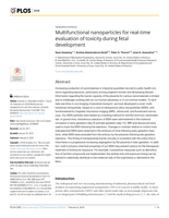Multifunctional nanoparticles for real-time evaluation of toxicity during fetal development
