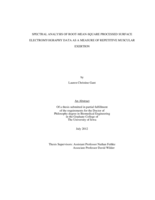 Spectral analysis of root-mean-square processed surface electromyography data as a measure of repetitive muscular exertion