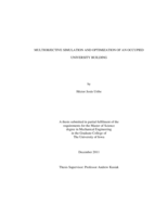 Multiobjective simulation and optimization of an occupied university building