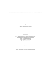 Sentiment analysis within and across social media streams