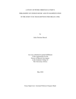 A study of Peter Christian Lutkin's philosophy of church music and its manifestation in the hymn tune transcriptions for organ (1908)