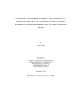 Colonialism, cross-border movements, and epidemiology: a history of public health in the Manica region of central Mozambique and eastern Zimbabwe and the African response, 1890-1980