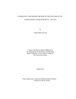 Community care before the rise of the welfare state: Charlestown, Massachusetts, 1730-1820
