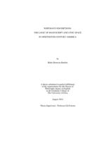 Whitman's inscriptions: the logic of manuscript and civic space in nineteenth-century America