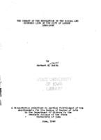 The impact of the Revolution on the social and economic life of the city of London, 1642-1646
