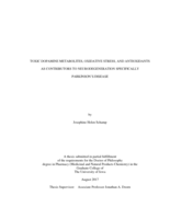 Toxic dopamine metabolites, oxidative stress, and antioxidants as contributors to neurodegeneration specifically Parkinson’s disease