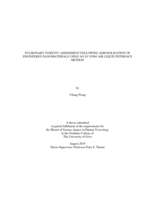 Pulmonary toxicity assessment following aerosolization of engineered nanomaterials using an in vitro air-liquid interface method