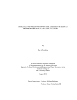 Hydraulic and pollutant conveyance assessment in highway bioinfiltration practice in Coralville, Iowa