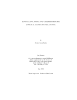 Reproductive justice and childbirth reform: doulas as agents of social change