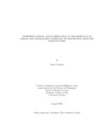 Tempering spatial autocorrelation in the residuals of linear and generalized models by incorporating selected eigenvectors