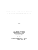 A biofilm-based aging model for testing degradation of dental adhesive microtensile bond strength