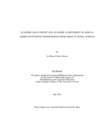 Academic self-concept and academic achievement of African American students transitioning from urban to rural schools