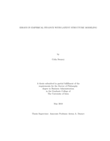 Essays in empirical finance with latent structure modeling