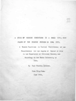 A study of housing conditions in a small city: some phases of the housing problem in Iowa City