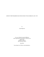 Guide to the published solo piano music of Jean Sibelius (1865–1957)