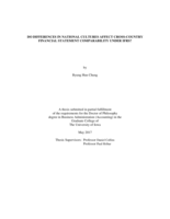 Do differences in national cultures affect cross-country financial statement comparability under IFRS?