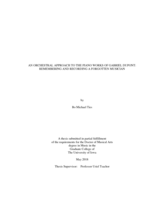 An orchestral approach to the piano works of Gabriel Dupont: remembering and recording a forgotten musician