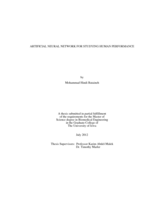 Artificial neural network for studying human performance