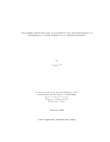 Penalized methods and algorithms for high-dimensional regression in the presence of heterogeneity