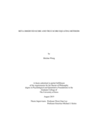Beta observed score and true score equating methods
