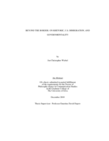 Beyond the border: on rhetoric, U.S. immigration, and governmentality