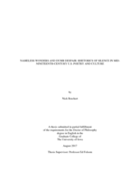 Nameless wonders and dumb despair: rhetorics of silence in mid-nineteenth-century U.S. poetry and culture
