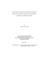 Developing Interactional Competence Through Video-Based Computer-Mediated Conversations: Beginning Learners of Spanish